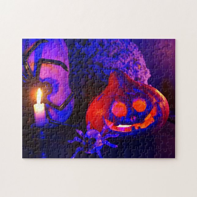 Neon pumpkins puzzle (Horizontal)