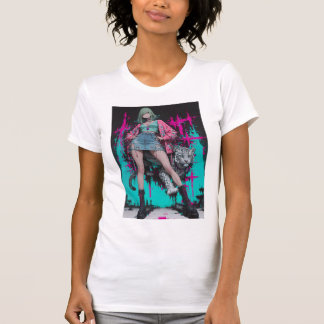 Neon-Punk-Mädchen T-Shirt