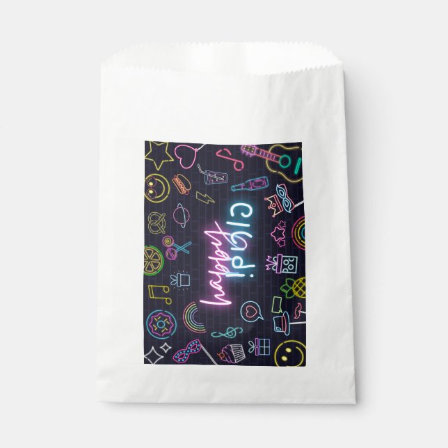 Neon Purim Geschenktütchen (Vorderseite)