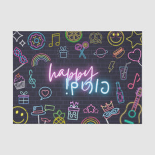 Neon Purim Seidenpapier