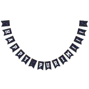 Neon Purim Wimpelkette