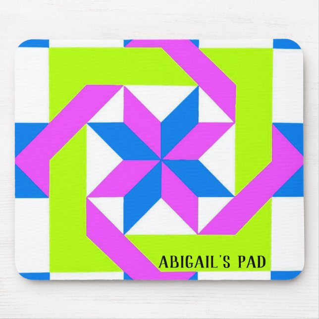 Neon Quilt Square Mousepad (Vorne)