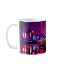 Neon Racer Tasse - 80er Retro-Futuristic Sports Ca