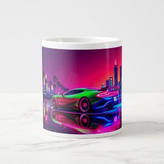 Neon Racer Tasse - 80er Retro-Futuristic Sports Ca