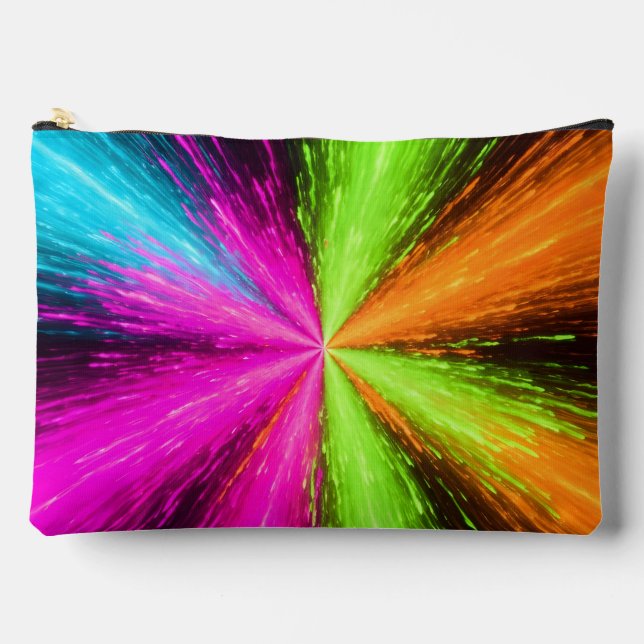Neon Radial Burst Explosion Zubehörtasche (Vorderseite)