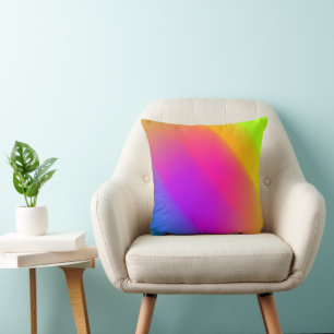 Neon Rainbow 16x16 Kissen