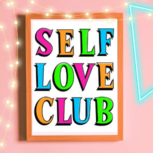 Neon Rainbow Color Liebe Poster