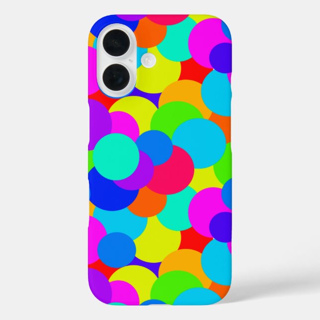 Neon Rainbow Fun Bubbles Case-Mate iPhone Hülle (Rückseite)