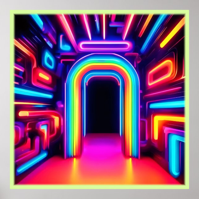 Neon Rainbow Gateway Poster (Vorne)