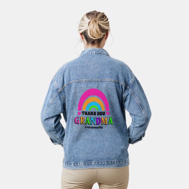 Neon Rainbow Grandma dankt Ihnen für das Geschenk  Jeansjacke (Modell)
