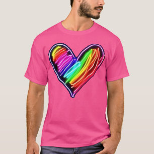 Neon Rainbow Heart Edm Shirt