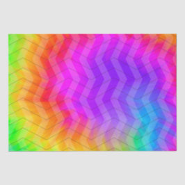 Neon Rainbow Herringbone Gift Bag Seidenpapier