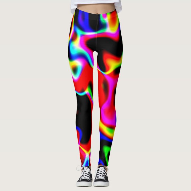 Neon Rainbow Leggings (Vorderseite)