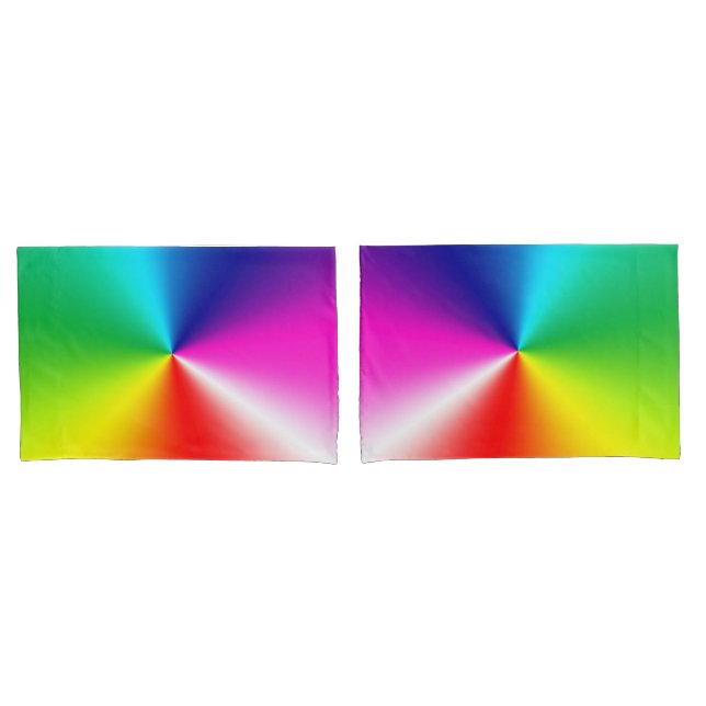 Neon Rainbow Prism Pattern Kissenbezug (Vorderseite-Set)