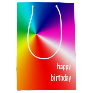 Neon Rainbow Spectrum Mittlere Geschenktüte