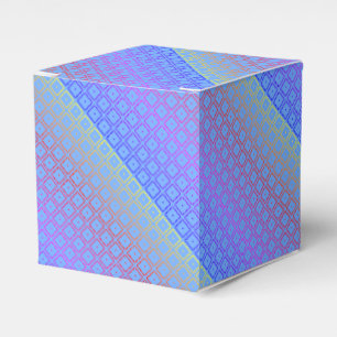 Neon Rainbow Square Pattern Geschenkschachtel
