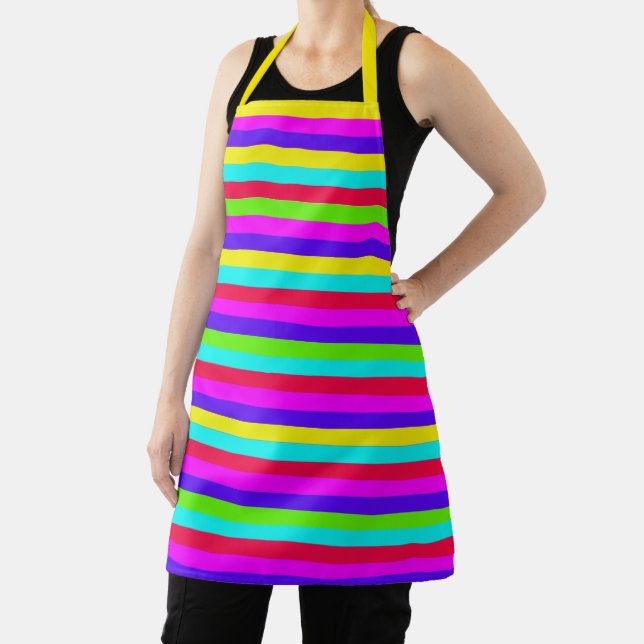 Neon Rainbow Stripe Schürze (InSitu)