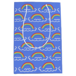 Neon Rainbows Gift Bag (Denim Blue) Mittlere Geschenktüte