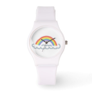 Neon Rainbows Watch (weiß) Armbanduhr