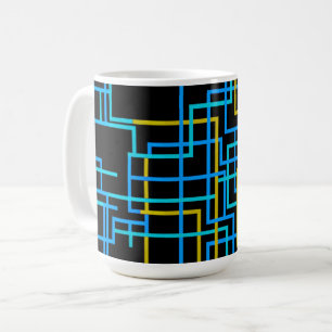 Neon-Raster-Futuristisch Kaffeetasse