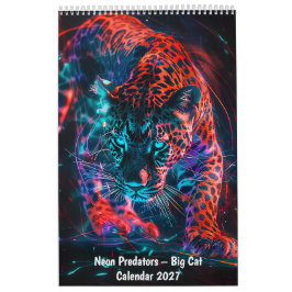 Neon-Raubtiere – Kalender für Großkatzen