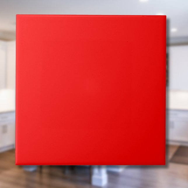Neon Red Solid Color | Classic | elegant Fliese (Von Creator hochgeladen)