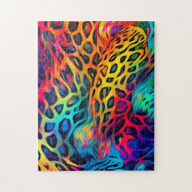 Neon-Regenbogen-Puzzle Puzzle (Vertikal)