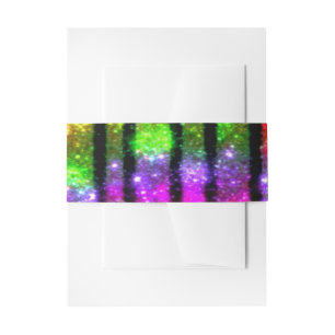 Neon-Regenbogen-Schimmerstreifen Einladungsbanderole