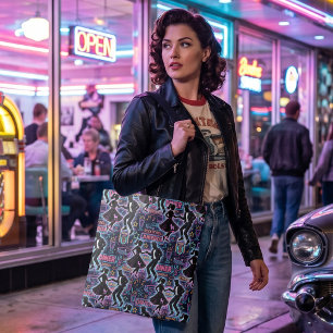Neon Retro 1950er Rock 'n' Roll Diner