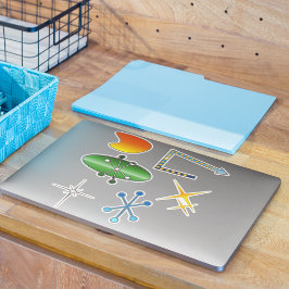 Neon Retro Formen Aufkleber