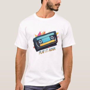 Neon Retro-Kassettenbanddesign T-Shirt