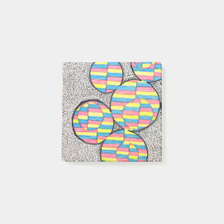 Neon-Retro-Kreis-Illusion Post-it-Notes Post-it Klebezettel