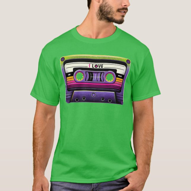 Neon Retro Mitape girl T-Shirt (Vorderseite)