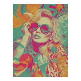 Neon Retro Muse Poster