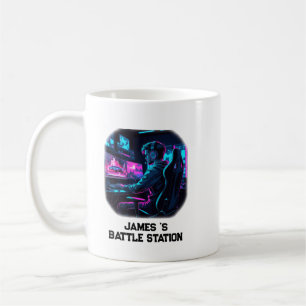 Neon RGB Cyberpunk Gamer-Zimmer personalisierter N Kaffeetasse