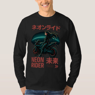 Neon Rider - Japanische Cyber-Ästhetik T-Shirt
