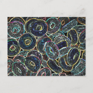 Neon Rings Postkarte