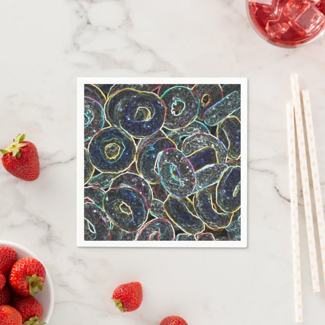 Neon Rings Serviette (Beispiel)