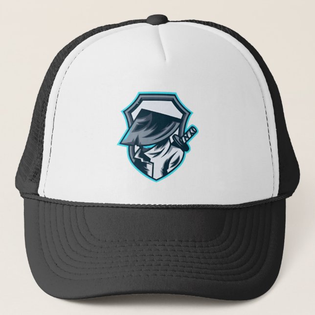Neon Ronin: Shadow Blade Crest Truckerkappe (Vorderseite)