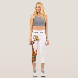 NEON ROSE CAPRI LEGGINGS