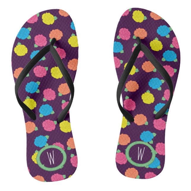 Neon Rose Flip Flops (Fußbett)