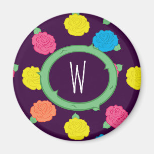 Neon Rose Magnet