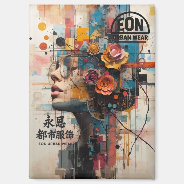 NEON ROSE MAGNET (Vorderseite)