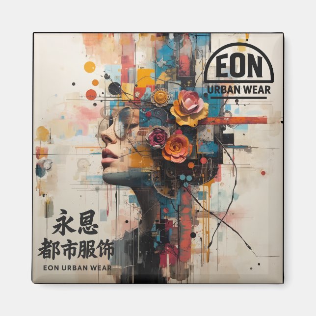 NEON ROSE MAGNET (Vorne)