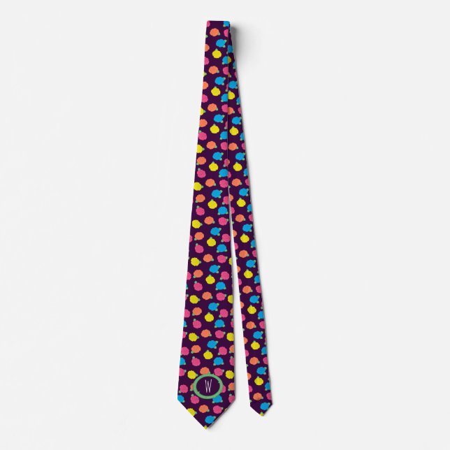 Neon Rose Männer-Neck-Tie Krawatte (Vorderseite)