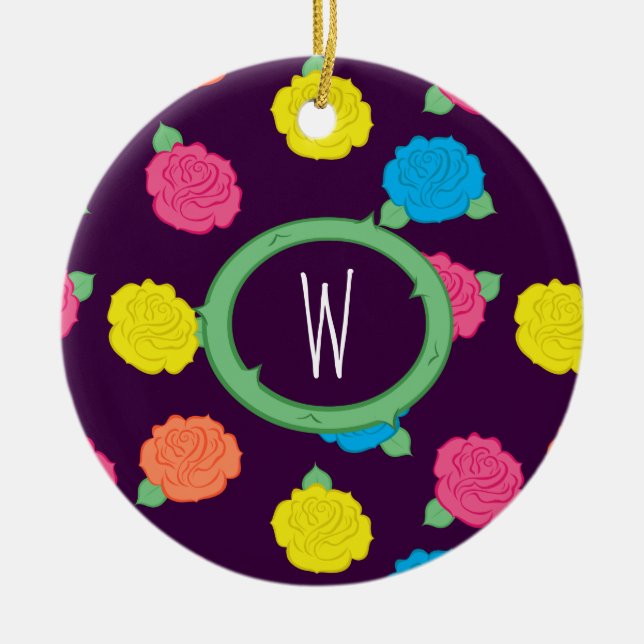 Neon Rose Ornament (Vorne)