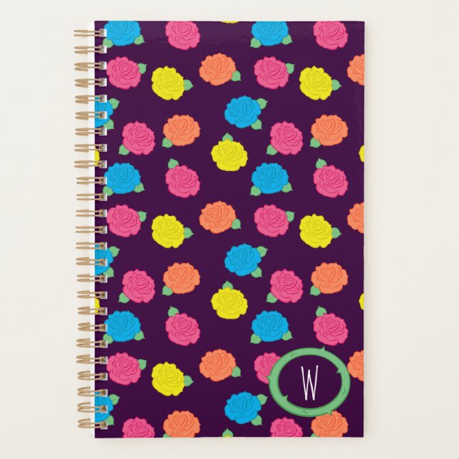 Neon Rose Pocket Planner Planer (Vorderseite)