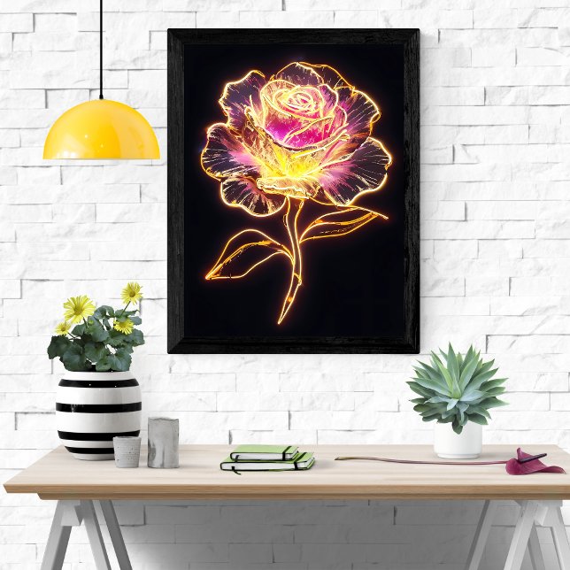 Neon Rose Poster (Von Creator hochgeladen)