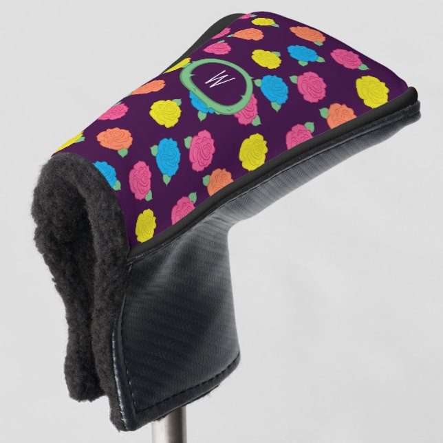 Neon Rose Putter Cover Golf Headcover (3/4 Vorderseite)