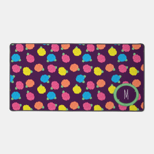 Neon Rose Schreibtischunterlage